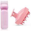 Esteopt Applicatore Olio Capelli, Massaggiatore Cuoio Capelluto e Applicatore Tintura per Capelli Spazzola Massaggio, Pennello Applicatore Tintura per Capelli, Bottiglie di Spremitura in pl