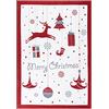 Excelsa 65432, Canovaccio Multiuso Merry Christmas, cm. 50 x 70, Cotone