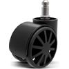 DRIFT GAMING DRIFT WHEELS TYPE A - Ruote di ricambio per sedia da ufficio, 5 pezzi, materiale in nylon, diametro 60mm, girevoli silenziose, ricambio universale, colore nero