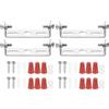 PATIKIL 60mm (2,36) Kit Staffa Montaggio Universale per Lampada, 4 Set Piastra per Plafoniera con Barra Trasversale con Vite Lampadario a Sospensione per Lampada Soffitto
