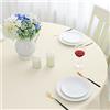 Romanstile Tovaglia antimacchia Rotonda 160 cm Beige Tovaglie Elegante per Tavolo Giardino Matrimonio Pasqua Festa Estiva Picnic Impermeabile 4-6 Posti
