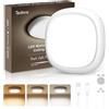 Tedmos Plafoniera a Batteria Ricaricabile USB con Sensore di Movimento, 550LM 12000mAh IP54 Impermeabile Plafoniera LED Soffitto Dimmerabile Telecomando Lampada LED Soffitto Senza Fili per Interno Esterno