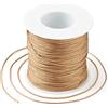 Bestewelry Cordoncino in nylon, filo da 0,8 mm intrecciato per annodatura, filo macramè, per gioielli, cucito (verga d'oro scuro)