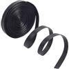 GORGECRAFT Strisce di Pelle Pieghevoli 5mx10mmx1mm Stringa di Allacciatura in Pelle Lucida Laccio di Pelle Sottile Nera Cinturino in Pelle PU A Doppia Faccia per Artigianato Fai da Te Collari Animali