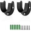 DEANKEJI 2 Pezzi Asta Appendiabiti per Armadio Supporti, DEANKEJI Supporti per Tende, 38 mm Supporto Tende, per Staffe per Guardaroba, Aste per Tende, Stendibiancheria