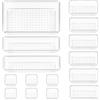 Vtopmart 15 Pezzi Sistema Organizer per cassetti ，4 Dimensioni Organizzatore Cassetti in Plastica Trasparente, Organizer Cassetti Bagno per Trucchi, Scrivania, Ufficio e Cucina