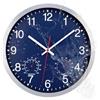 ACCSHINE Orologio da parete per esterni - con termometro e igrometro Orologio da parete senza ticchettio Silenzioso 30cm Quarzo a batteria Grande orologio da parete Deco da giardino (Blu)