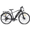 Denver Discovery E8200, Bicicletta a pedalata assisita, Trekking Bike con Ruote da 28 e Forcella Ammortizzata, Cambio Shimano 7 velocità Uomo, Nero Opaco