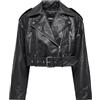 ONLY Onlvera CC Otw-Crop Biker in Finta Pelle Giacca da Motociclista, Nero, XS Donna