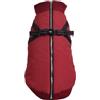 Bobby Easy - Cappotto per cani con imbracatura integrata, taglia dorso 25 cm, interno in pile, chiusura a zip superiore, riflettente, colore Bordeaux