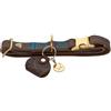 HUNTER Collare per cani Zanzibar Colore: marrone scuro, elegante pelle bovina, dettagli marittimi, cuciture decorative blu, raccordi in ottone, regolabile in modo continuo, elegante e robusto, Made in