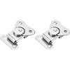METALLIXITY 2pz Chiusura a Torsione Farfalla a Molla 43mm/1,69 Argento | Chiavistello a Farfalla in Acciaio Lucidato, per Casse Scatole di Legno, Caricata