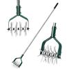Yeelor Coltivatore rotante con manico regolabile S/S con denti in metallo solido staccabili coltivatore da giardino coltivatore da giardino e fresa manuale per allentare e mescolare il terreno