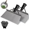 SWAWIS 2 Pezzi Pala da Giardino 21cm in Acciaio al Manganese con Guanti