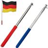Asta Telescopica Per Bandiera In Acciaio - Estensibile Da 31cm A 2.5m, Con Clip E Manico Antiscivolo - Foto 8