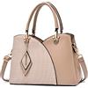 FORRICA Borsa a Mano Donna Moda Scozzese Borse a Tracolla PU Pelle Borsetta con Ciondolo Rhombus per Shopping Partito Lavoro Marrone