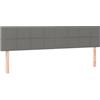 Tidyard 2 pz,Testiere,Spalliere,Testata,per Letto,Matrimoniale,in Tessuto,Grigio Scuro,200x5x78/88 cm,Testata Letto,Matrimoniale,in Tessuto,Spalliera per Letto Matrimoniale in Tessuto