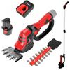 Blue Bird GC 22-10 - Forbice tagliaerba a batteria - Tagliasiepi - 12.6 V 2.5 Ah + Asta di prolunga