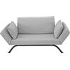 Deshome Smart - Divano letto 2 posti con letto singolo 80x200 cm braccioli reclinabili fino a 3 posti clic clac, tessuto Idrorepellente sfoderabile, materasso in Waterfoam, Made in Italy (Grigio)