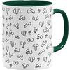 OM3® Tazza da caffè divertente con pene Pimmel Pimmel | Tazza in ceramica | 11oz 325 ml | stampa completa | verde