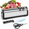 SOARFLY Affilacoltelli Elettrico in Acciaio Inox, Affilacoltelli Professionale di Alta Precisione, Veloce ed Efficiente, Affilacoltelli Multifunzionale per Coltelli da Cucina