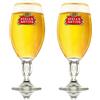 GarageBar| Bicchiere da birra a calice a | Prodotto ufficiale | Viene fornito con 2 tappetini antigoccia per birra (2, mezza pinta/283,5 g)