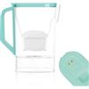 Wessper Caraffa FIltrante 2,7l, Caraffa Acqua con Contatore LED, Brocca Acqua porta Frigo, Filtri Acqua al Carbone, Caraffa con Cartucce Filtro Acqua, BPA FREE - Menta