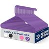 SereneLife Set da 20 Grucce Appendiabiti in Plastica, Stampelle Armadio Antiscivolo, Resistenti per Camicie, Maglioni, Felpe, Abbigliamento per Bambini e Abiti, Appendiabiti Ultra-Sottili, Leggere