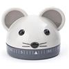 Kikkerland Kitchen Topolino Timer da Cucina Plastica, Grigio, 7 x 6 x 9 cm