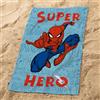OMYDREAM Spiderman Home Sketches - Asciugamano da bagno e da spiaggia, per bambini, 100% cotone, Oeko-TEX | 70 x 120 cm, stampato, colore: blu/rosso