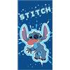 Disney Lilo ET Stitch, Asciugamano, 100 x 140 cm, Misto, Bambino, Ragazza, Tela, Quadri, Telo da spiaggia, Asciugamano da bagno, Lino, Cotone, Modello AYM-098STITCH-BTM S1-TU, Bleu
