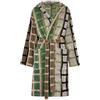 CARRARA Accappatoio unisex in spugna velur di puro cotone art. Barcellona - L/XL, Verde foresta