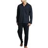 RAGNO pigiama uomo caldo cotone aperto davanti u348n7-50, Blu royal