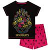 Harry Potter Pigiama a Maniche Corta per Ragazze Hogwarts Nero 12-13 Anni
