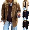 Generic Giacche da donna in finta pelle scamosciata Old Money Estetica Inverno Giacche oversize da donna Colletto rovesciato Tasche con patta Giacca in pelle Button Down Moda autunno 2024 Y2k Capispalla,