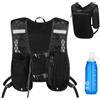 KUHAWL Gilet da Corsa per Donna e Uomo, Zaino da Idratazione Riflettente Traspirante, Cintura Regolabile Running Vest Gilet Running con Borraccia Morbida 500ml per Maratona Ciclismo Corsa Arrampicata