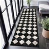 Lahome Tappeto passatoia marocchino a traliccio, 5 x 20 cm, nero, con retro in gomma, a scacchi, antiscivolo, lavabile, per interni, per camper, ingresso, bagno, pavimenti in legno duro