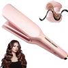 Vmxlso Ferro Arricciacapelli, 32mm Ferro Capelli, Francesi Ferro per Capelli, Arriccia Capelli, Ferro per Boccoli con 5 Temperature Regolabili, Ferro Boccoli per Tutti i Tipi di Capelli (Rosa)
