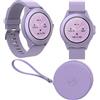 FOREVER Colorum CW-300 Viola Smartwatch IP68 Impermeabile - Cardiofrequenzimetro Contapassi Monitor del Sonno Calorie - Lunga Durata Batteria - Orologio Sportivo Android/iOS Unisex dal Design Elegante