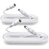 ANLINK 2-Pack di cavi di prolunga di alimentazione da 3 m/10 piedi, 2 pezzi di cavi di prolunga per alimentatore DC 12 V, 2,1 mm x 5,5 mm, compatibili con adattatore di alimentazione o caricabatterie DC 12 V