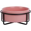 JACK AND VANILLA, Ciotola in Ceramica con Supporto in Metallo Antiscivolo, Design Elegante, capacità 850 ml, Facile da Pulire, Ecologica, Rosa, Modello Bon Appetit