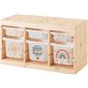 MilaBoo® Set adesivi vinile alta qualità su misura TROFAST, confezione 6 pezzi, tonalità boho beige, decorativo 3 scatole grandi piccole