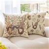 Miuyunya Set di 2 Pasqua Federe per Cuscini in Lino 50X50 cm Federe per Cuscini Pasquali Coniglietti Moderni Primavera Copricuscini Decorativi Fodere Quadrate per Divano Soggiorno Sedia Letto