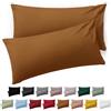 Blumtal Federe Cuscini Divano 50x80 cm - Set di Copricuscini per Divani in Microfibra a 2 Pezzi con Chiusura a Busta certificati Oeko-Tex, extra morbidi e lavabili - Marrone