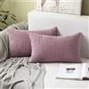 MIULEE Copricuscini 2 Pezzi Federa per Cuscino Granula Morbido Quadrato Decorazioni per Casa per Divano Sedia Camera da Letto Soggiorno Cucina in Misto Poliestere Unita Tinta 40X60 CM Rosa Viola