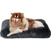 EHEYCIGA Cuscino per Cani Taglia Grande, Cuscino Cane Morbida lavabile, Morbido e Confortevole Letto per Cani a Pelo Lungo, Grigio Scuro, 120x90x10cm