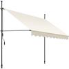 tectake® Tenda da Sole a Morsetto con Manovella, Altezza e Inclinazione Regolabile, Telo Impermeabile e Resistente ai Raggi UV, Ideale per Balcone e Terrazzo, 250x180cm - Beige