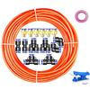 Stubotar Tubo Flessibile in Poliuretano Arancione da 10 Metri, Diametro Esterno 6 mm X 4 mm, tubo dell'aria in PU con 14 Kit di Connettori e Taglierina, Flessibile