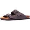 Nordan 021000Sandali Eleganti Uomo in Pelle Vera - Casual ed Estivi con Suola Antiscivolo - Per Ufficio, Viaggio e Tempo Libero (dunkelgrau 0900, 42)