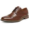 DREAM PAIRS Bruno Marc Scarpe Eleganti Uomo Scarpe Oxford Uomo Stringate Derby Basse Oxford Vintage Elegante Marrone Scuro Prince-3 Taglia 40EU/7.5US